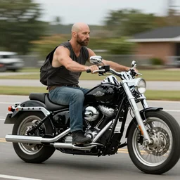 “Bald Jesus riding a Harley”
