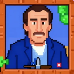 Danny Devito in an 8-bit Nintendo Game, pixel art