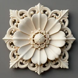 Beautiful victorian baroque, ultra detailed, high definition, octane render 3d, ivory carved flower