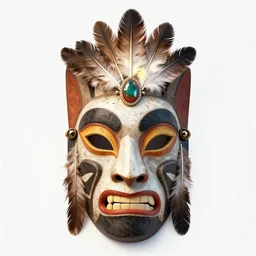 totem animal tribal chaman vodoo mask feather gemstone plant global illumination ray tracing hdr that looks like it is from borderlands and by feng zhu and loish and laurie greasley, victo ngai, andreas rocha, john harris radiating a glowing aura