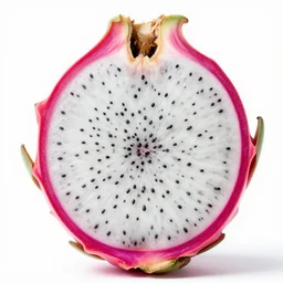 a face made of dragon fruit