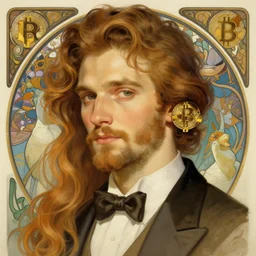 portrait of bitcoin, elegant, highly detailed, ray tracing, digital painting, artstation, concept art, smooth, sharp focus, illustration, art by artgerm and alphonse mucha, 8 k