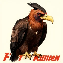 vulture look in  1940s propaganda poster, full hd