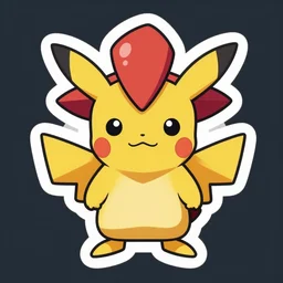 cute miss mascot galekid galekid aron pokemon sticker art, cronobreaker, beeple game icon
