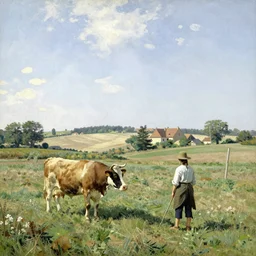 camille pissarro, a cowherd at valhermeil, auvers - sur - oise, the metropolitan museum of art