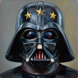 Intricate five star Darth Vader facial portrait by Pablo Picasso and Greg Rutkowski, oil on canvas, HDR, high detail, Photo realistic, hyperrealism,matte finish, high contrast, 3d depth, masterpiece, vivid and vibrant colors, enhanced light effect, enhanced eye detail,artstationhd