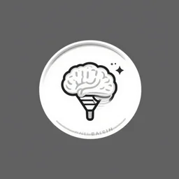 minimalist circle logo icon for a wandering mind, contained within a circled, brain funnel attention, stars, retro psychology, victo ngai, kilian eng, lois van baarle, behance