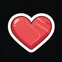 I heart meat sticker illustration