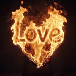 love is a burning thing, symmetric, dynamics lighting, cinematic,