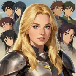 just one head, portrait, Imogen Poots Paladin, blonde hair, official fanart behance hd artstation by Jesper Ejsing, by RHADS and Makoto Shinkai and Lois van baarle and ilya kuvshinov and rossdraws