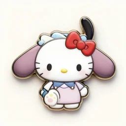 sanrio character never seen before, enamel pin, concept art, hd
