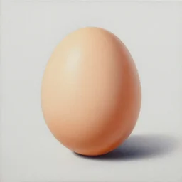 a hyperrealistic painting of a single egg, minimalistic, super fine detail
