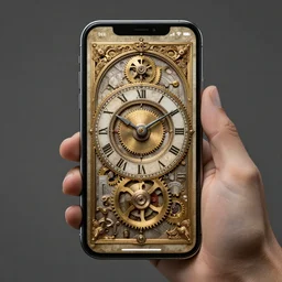 a clockwork iphone designed by leonardo da vinci