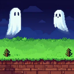 ghost spooky landscape SNES pixel digital art landscape 4k, deviantart