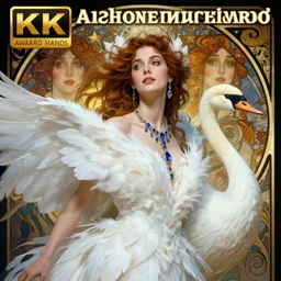 hyperrealistic portrait of a woman as amber heard as a saint oracle wearing white swan dress long feathers and sapphire jewellery by jeremy mann and alphonse mucha, fantasy art, photo realistic, dynamic lighting, artstation, poster, volumetric lighting, very detailed faces, 4 k, award winning