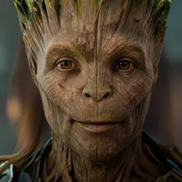 film still of jared leto as groot in the new guardians of the galaxy movie, 4 k, highly detailed face, detailed eyes