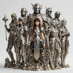 beautiful gemini fantasy character portrait, 8 0 yrs old lucy liu kill bill, ultra realistic, wide angle, intricate details, blank background, highly detailed by peter mohrbacher, hajime sorayama, wayne barlowe, boris vallejo, aaron horkey, gaston bussiere, craig mullins