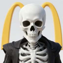 hades, god of the dead, pictured in mcdonalds