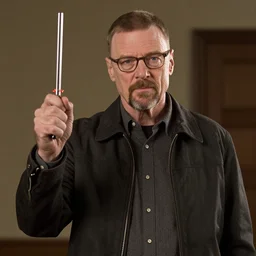 realistic still of walter white hitting the griddy, 4 k, 8 5 mm, focal length 2, comedic composition
