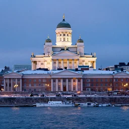 winter time in helsinki ( finland ), metropolis