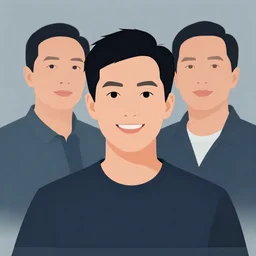 vector art of a happy person by gong kai and ota bubenicek