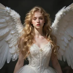 Concept art angel girl artstation trending highly detailded