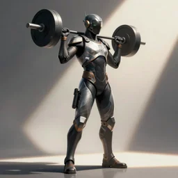 Apex legends cyberpunk weight lifter. Concept art by James Gurney and Mœbius.