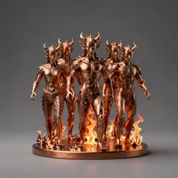 bronze hell, burning bronze metal, punishment, agony, pain