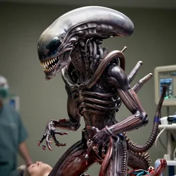 xenomorph mating process in the style of grey's anatomy medical textbook