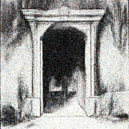 a black and white illustration of a portal by james jean and wayne barlowe and moebius