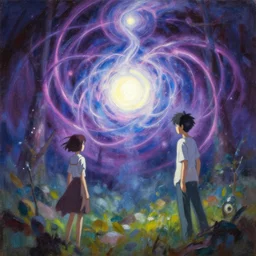classical oil painting of anime environment concept art featuring an oppressive gravity spell, fantasy, trending on artstation, stylistic, brush strokes, oil, canvas, by kawacy and makoto shinkai