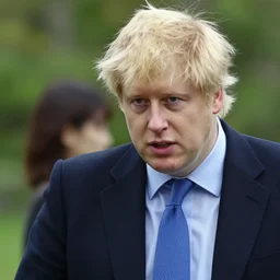 boris johnson in the style of nara yoshimoto