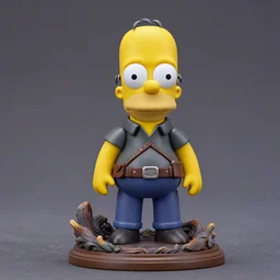 collectable mercenary homer simpson fantasy statue, d & d, pathfinder nendoroid, funko pop, resin statue, artstation, pinterest, etsy, detailed product photo