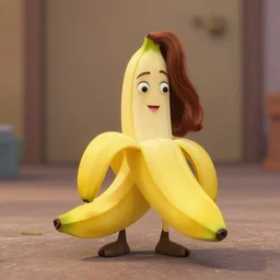 emma stone as an anthropomorphic banana