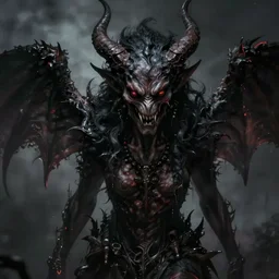 a beautiful digital artwork depicting a demonic being, eerie, intense, concept art, matte painting, 4 k, detailed