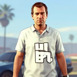 Jake Peralta in GTA V, cover art by Stephen Bliss, no text