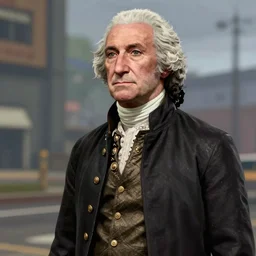 george washington in gta v, in game screenshot, 8 k resolution