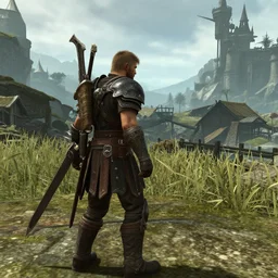 Video game screenshot of Jesse in Skyrim n- 4