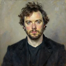 jack black, portrait painting by john singer sargent, frank frazetta, jackson pollock, fashion photography
