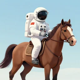 an astronaut riding a horse, digital art