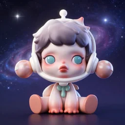 adorable spirt guide, galaxy background, rendered in octane, unreal engine