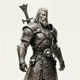 Barbarian, extended art, D&D, fantasy, intricate, elegant, highly detailed, digital painting, artstation, concept art, matte, sharp focus, illustration, art by Artgerm and Greg Rutkowski and Alphonse Mucha
