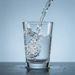 falling glass of water