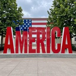 Damien Hirst art installation titled America, 4K photo
