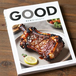 smoked dinosaur meat, good cooking culinary magazine photo
