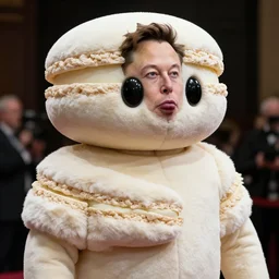photo of elon musk cosplaying as a macaroon costume, highly detailed, extremely high quality, hd, 4 k, 8 k, professional photographer, 4 0 mp, lifelike, top - rated, award winning, cinematic, realistic, detailed lighting, detailed shadows, sharp, no blur, edited, corrected, trending