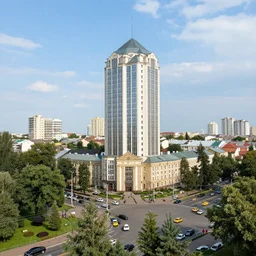 city center of Konotop, Ukraine