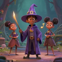 a 3 d cartoon portrait of a 🧙🏿♂🧞♂🎶 by gal yosef and disney and jeryce dianingana