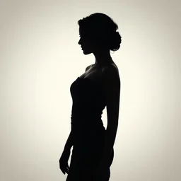 a portrait of an elegant lady, silhouette