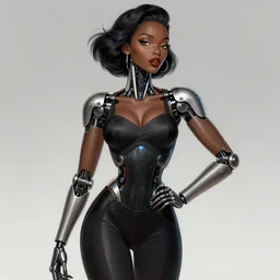 portrait of an absurdly beautiful, graceful, sophisticated, fashionable black cyberpunk mechanoid gravure idol, ultrafine hyperdetailed illustration by irakli nadar, matt wisniewski style, marvel comics, intricate linework, porcelain skin, neon jellyfish headdress, ivory carved ruff, unreal engine 5 highly rendered, global illumination, radiant light, detailed and intricate environment